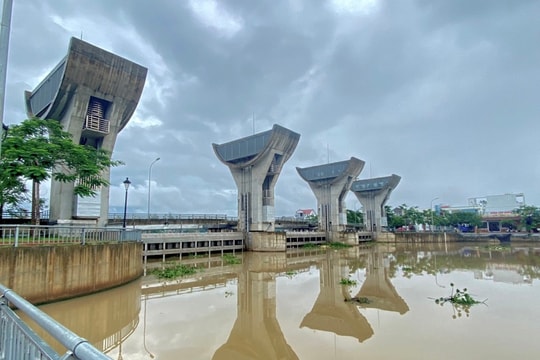 Nhiều cống tiêu xả hết công suất để chống ngập úng