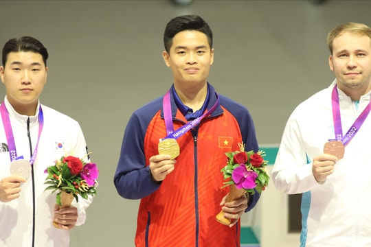 Xạ thủ Quang Huy mang Huy chương Vàng đầu tiên về cho Việt Nam tại ASIAD 19