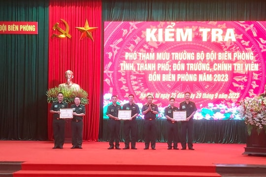 Nghệ An đạt giải Nhất toàn đoàn kiểm tra Phó tham mưu trưởng BĐBP tỉnh thành phố, Đồn trưởng, Chính trị viên Đồn biên phòng năm 2023