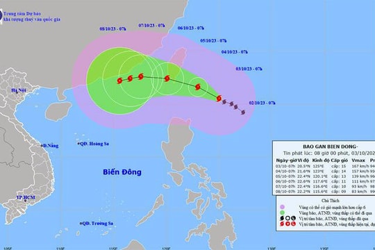 Bão KOINU sắp vào Biển Đông với cường độ rất mạnh, Nghệ An chủ động ứng phó 