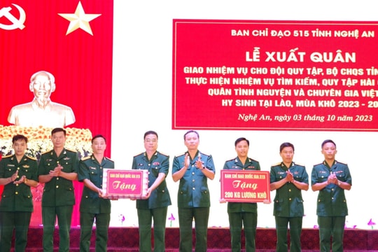 Nghệ An xuất quân thực hiện nhiệm vụ tìm kiếm, quy tập hài cốt liệt sĩ mùa khô 2023 - 2024