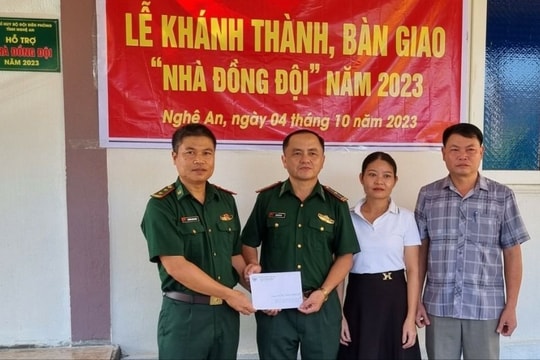 Bộ đội Biên phòng tỉnh Nghệ An bàn giao nhà đồng đội cho gia đình quân nhân khó khăn