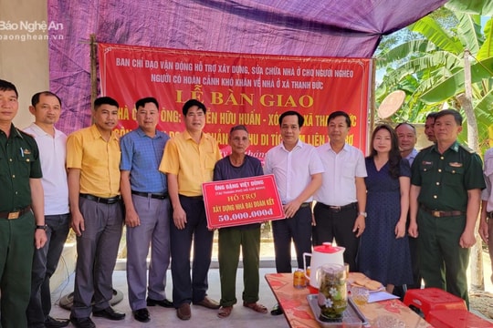 Ngành Văn hóa và Thể thao hỗ trợ xây dựng nhà tình nghĩa tại huyện Thanh Chương