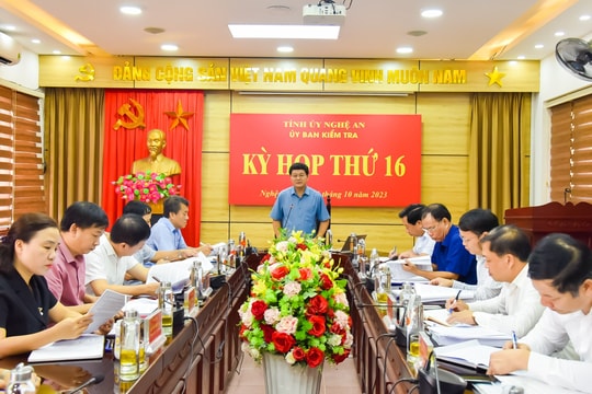 Ủy ban Kiểm tra Tỉnh ủy Nghệ An xem xét, thi hành kỷ luật tổ chức Đảng và đảng viên