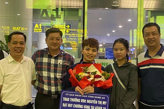 Nữ vận động viên Nghệ An được thưởng nóng 84 triệu đồng