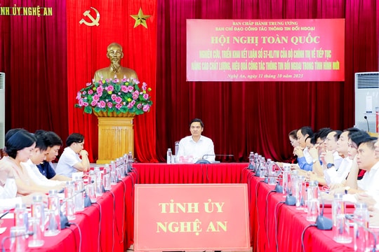 Triển khai Kết luận số 57 của Bộ Chính trị về công tác thông tin đối ngoại trong tình hình mới
