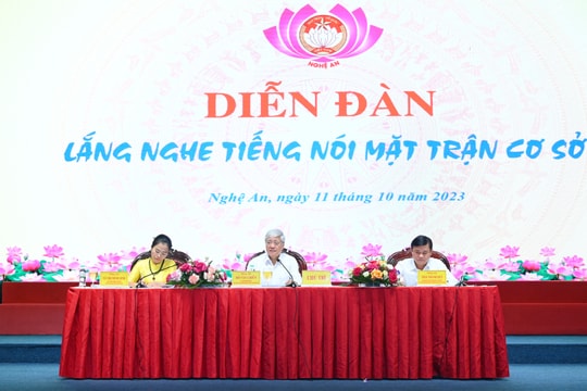 Cán bộ Mặt trận Nghệ An nêu nhiều ý kiến tâm huyết tại Diễn đàn 'Lắng nghe tiếng nói Mặt trận cơ sở'