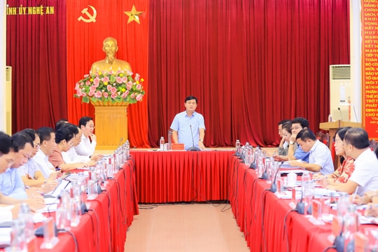 Ban Chỉ đạo tỉnh Nghệ An về xây dựng Đề án sắp xếp đơn vị hành chính cấp huyện, cấp xã thảo luận bước đầu về phương án tổng thể