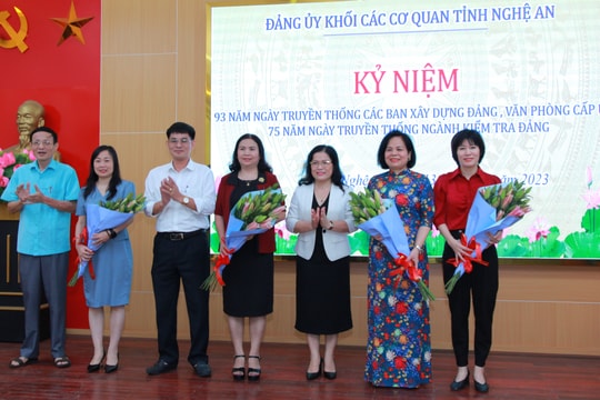 Đảng ủy Khối Các cơ quan tỉnh Nghệ An kỷ niệm 75 năm ngành Kiểm tra Đảng
