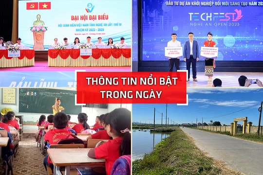 Thông tin nổi bật ngày 14/10 tại Nghệ An