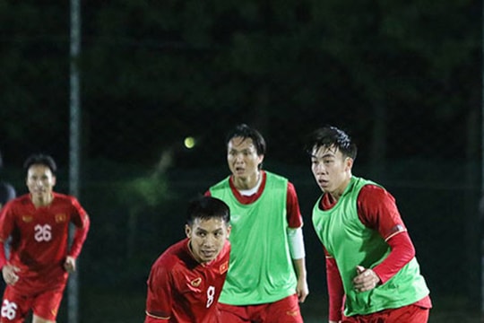 Tuyển Việt Nam chuẩn bị cho trận giao hữu với tuyển Hàn Quốc