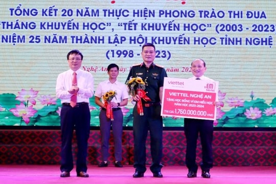 Viettel hoàn thành Chương trình học bổng 10 năm 'Vì em hiếu học'