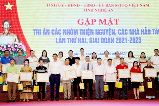 Hơn 230 tỷ đồng ủng hộ công tác an sinh xã hội ở Nghệ An