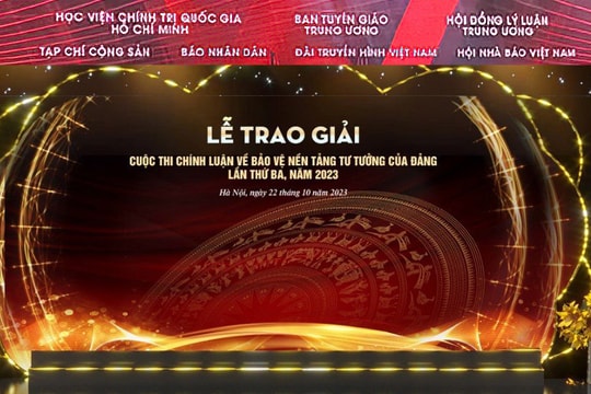 Tối nay (22/10) sẽ trao giải Cuộc thi chính luận về bảo vệ nền tảng tư tưởng của Đảng 