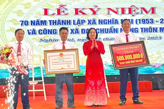 Xã Nghĩa Mai kỷ niệm 70 năm ngày thành lập và đón Bằng công nhận xã đạt chuẩn nông thôn mới