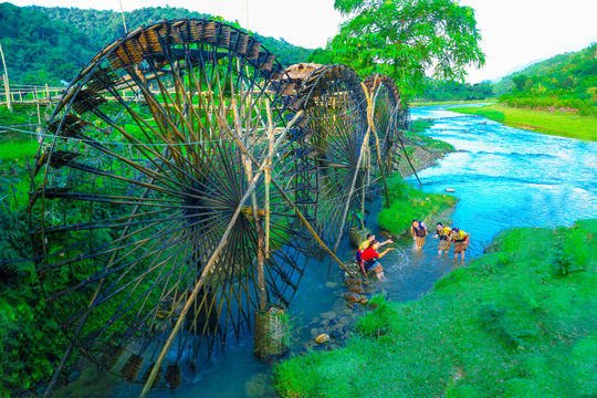 The unique beauty of the water wheels in the highlands of Nghe An