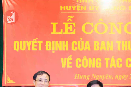 Hưng Nguyên có tân Bí thư Huyện ủy