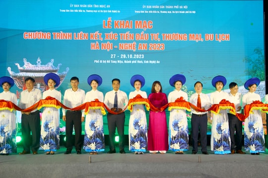 Khai mạc Chương trình liên kết, xúc tiến đầu tư, thương mại, du lịch Hà Nội - Nghệ An 2023