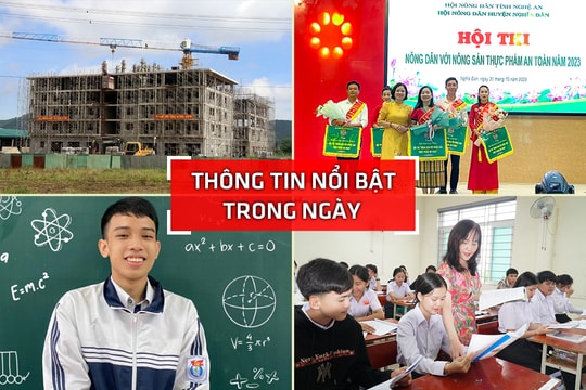 Nghệ An: Thông tin nổi bật ngày 31/10