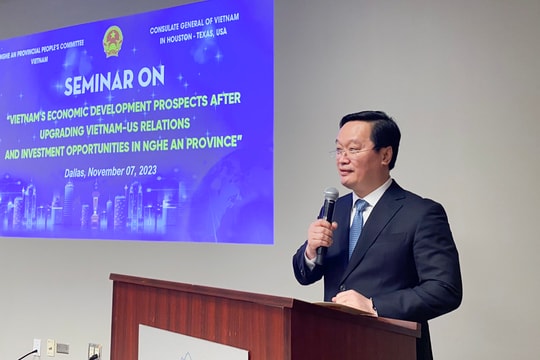 Tỉnh Nghệ An tổ chức Hội thảo xúc tiến đầu tư tại bang Texas, Hoa Kỳ