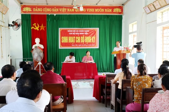 Ban Thường vụ Tỉnh ủy Nghệ An ban hành Quy định đánh giá chất lượng sinh hoạt chi bộ