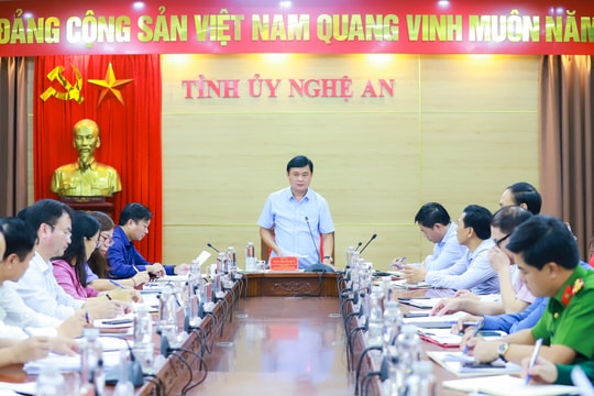 Thường trực Tỉnh ủy Nghệ An giao ban khối Nội chính 