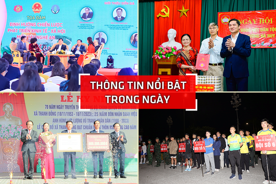 Nghệ An: Thông tin nổi bật ngày 18/11
