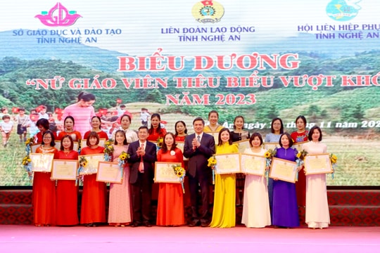 Biểu dương 80 nữ giáo viên tiêu biểu vượt khó năm 2023