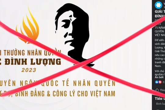 Âm mưu thâm hiểm của Việt Tân qua 'giải thưởng nhân quyền Lê Đình Lượng'