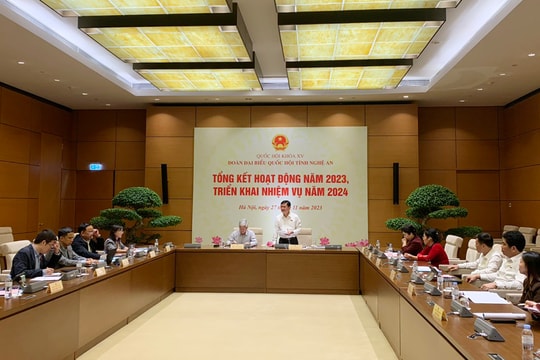 Đoàn đại biểu Quốc hội tỉnh Nghệ An tổng kết hoạt động năm 2023