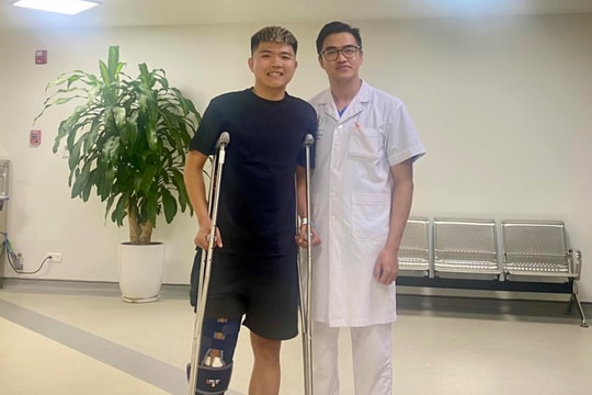 Trung vệ Hồ Khắc Lương phẫu thuật thành công dây chằng chéo trước 