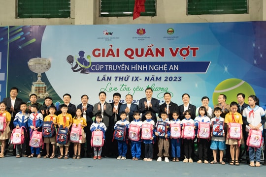 Hơn 300 vận động viên tham gia Giải Quần vợt Cúp NTV 'Lan tỏa yêu thương' lần thứ IX, năm 2023