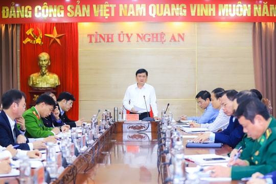 Thường trực Tỉnh ủy Nghệ An tổ chức giao ban khối Nội chính