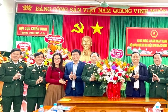 Ban Tuyên giáo Tỉnh ủy chúc mừng Hội Cựu chiến binh tỉnh nhân ngày truyền thống