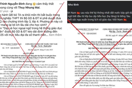 Đề nghị điều tra xuyên tạc Quyết định phê duyệt sách giáo khoa tiếng Trung Quốc