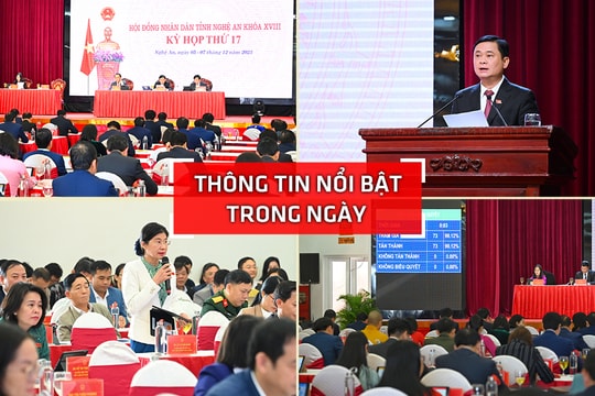 Nghệ An: Thông tin nổi bật ngày 7/12