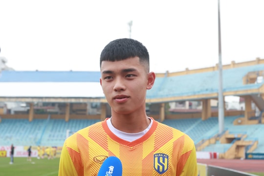 Trung vệ Lê Nguyên Hoàng: Sức trẻ sẽ giúp Sông Lam Nghệ An có kết quả tốt trước Hà Nội FC