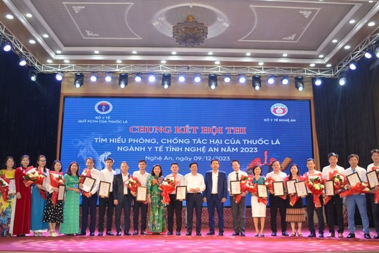 Bế mạc và trao giải Hội thi Tìm hiểu phòng, chống tác hại của thuốc lá ngành Y tế Nghệ An năm 2023