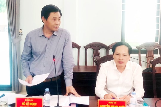 Trưởng Ban Nội chính Tỉnh ủy dự Hội nghị kiểm điểm Ban Thường vụ Thị uỷ Thái Hòa