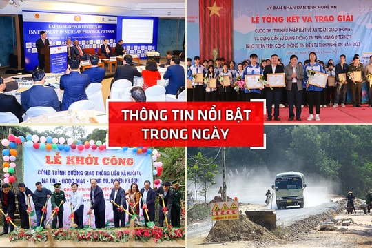 Nghệ An: Thông tin nổi bật ngày 18/12