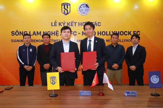 Sông Lam Nghệ An ký kết hợp tác với câu lạc bộ đến từ Nhật Bản - Mito Hollyhock