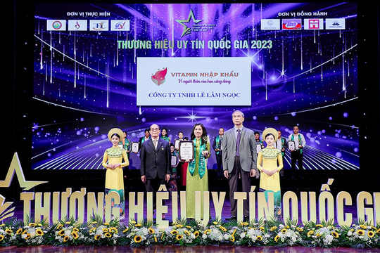 Siêu thị Vitamin nhập khẩu được vinh danh 'Top 100 thương hiệu uy tín quốc gia'
