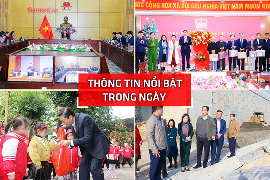 Nghệ An: Thông tin nổi bật ngày 22/12