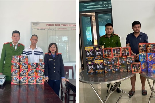 Khởi tố 2 đối tượng tàng trữ hơn 1 tạ pháo