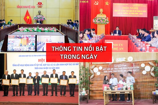 Nghệ An: Thông tin nổi bật ngày 28/12