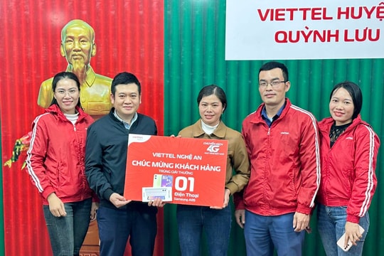 Liên tiếp khách hàng trúng thưởng quà tặng từ Viettel Nghệ An dịp cuối năm