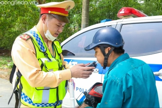 Nghệ An sẽ tăng cường kiểm soát nồng độ cồn dịp trước, trong và sau Tết