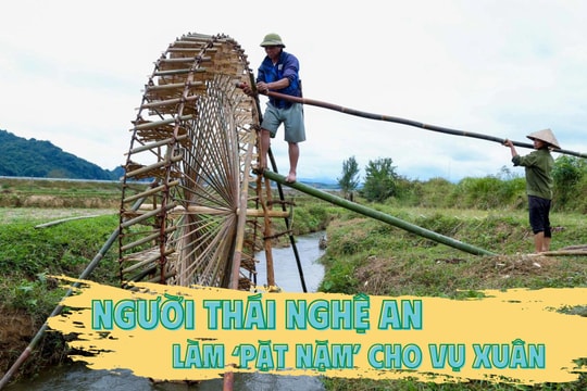 Người Thái Nghệ An làm ‘pặt nặm’ cho vụ xuân