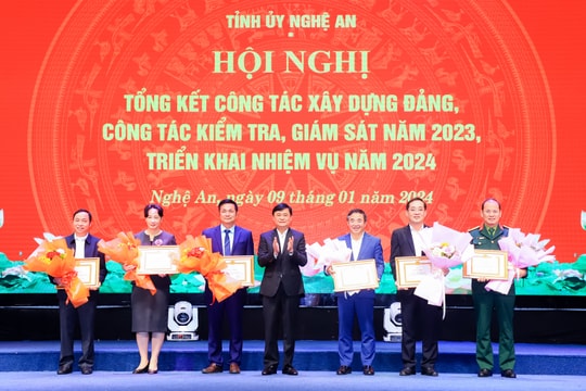 Xếp loại 28 đảng bộ trực thuộc Tỉnh ủy Nghệ An năm 2023