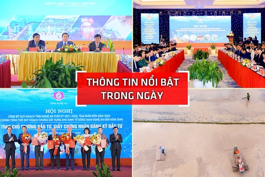 Nghệ An: Thông tin nổi bật ngày 13/1